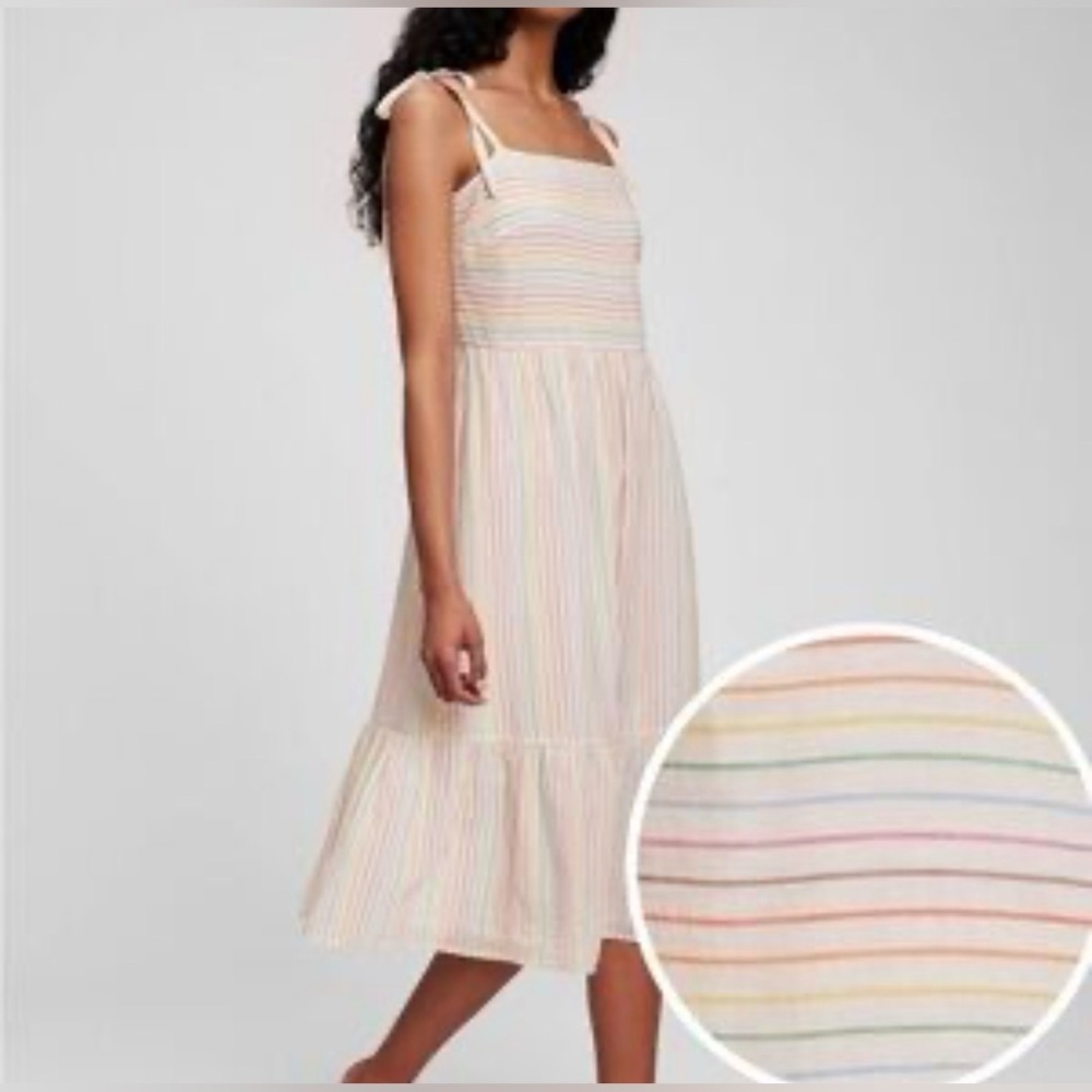 GAP Pastel Striped Midi Dress